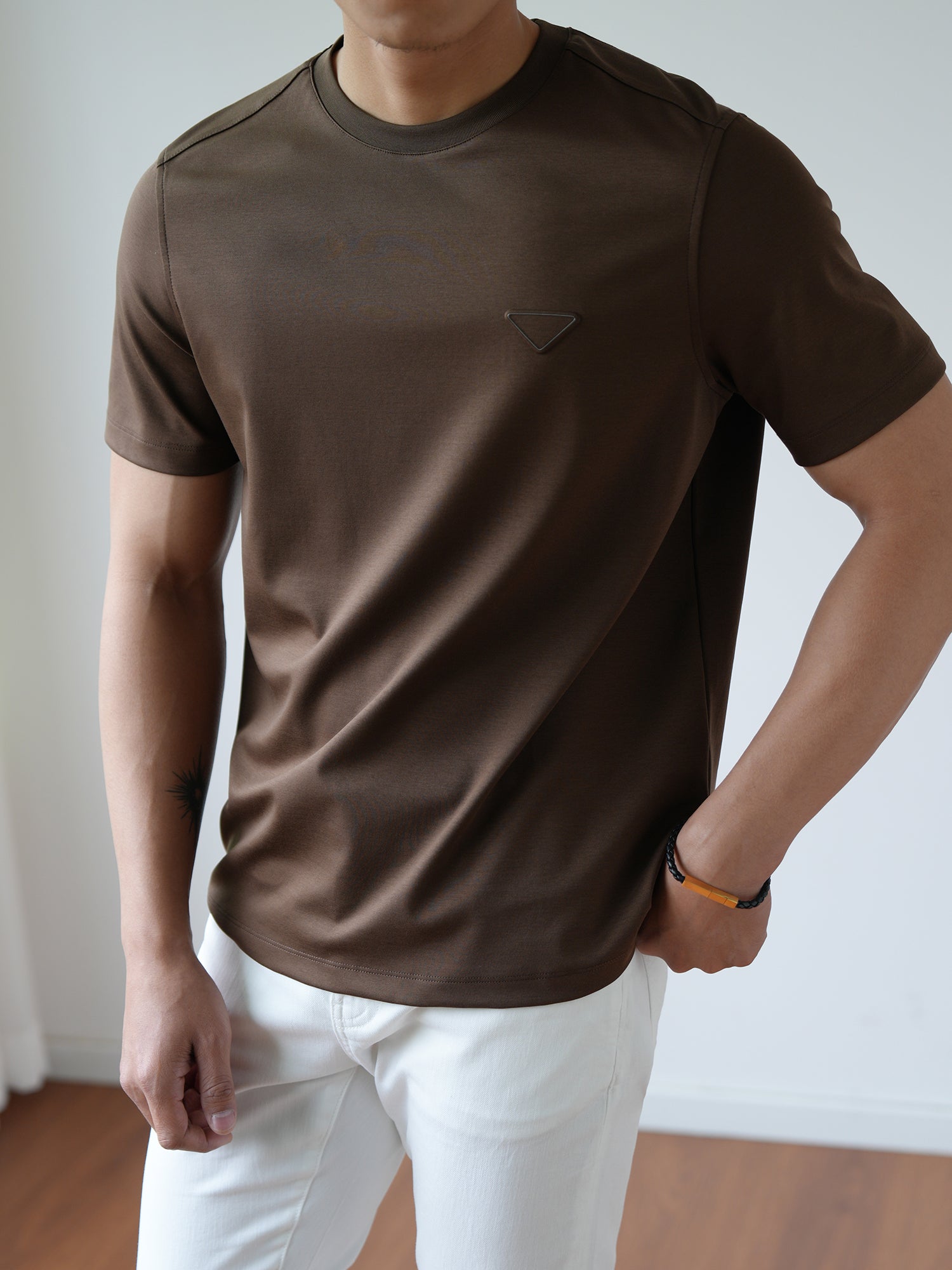 上質コットン ロゴTシャツ O4