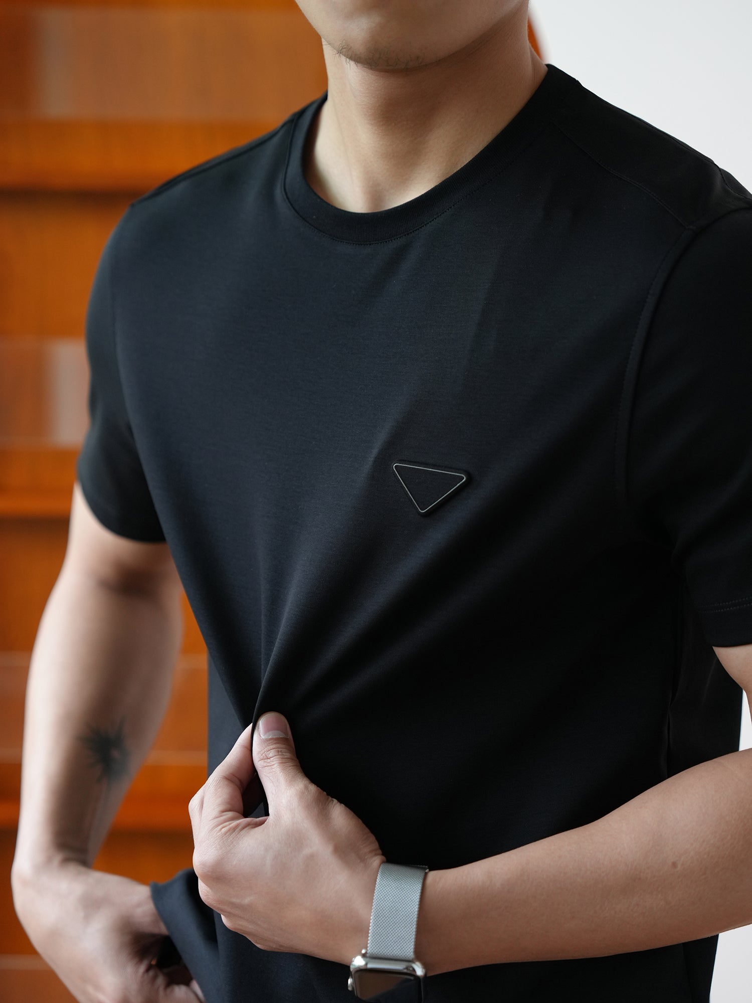 上質コットン ロゴTシャツ O4