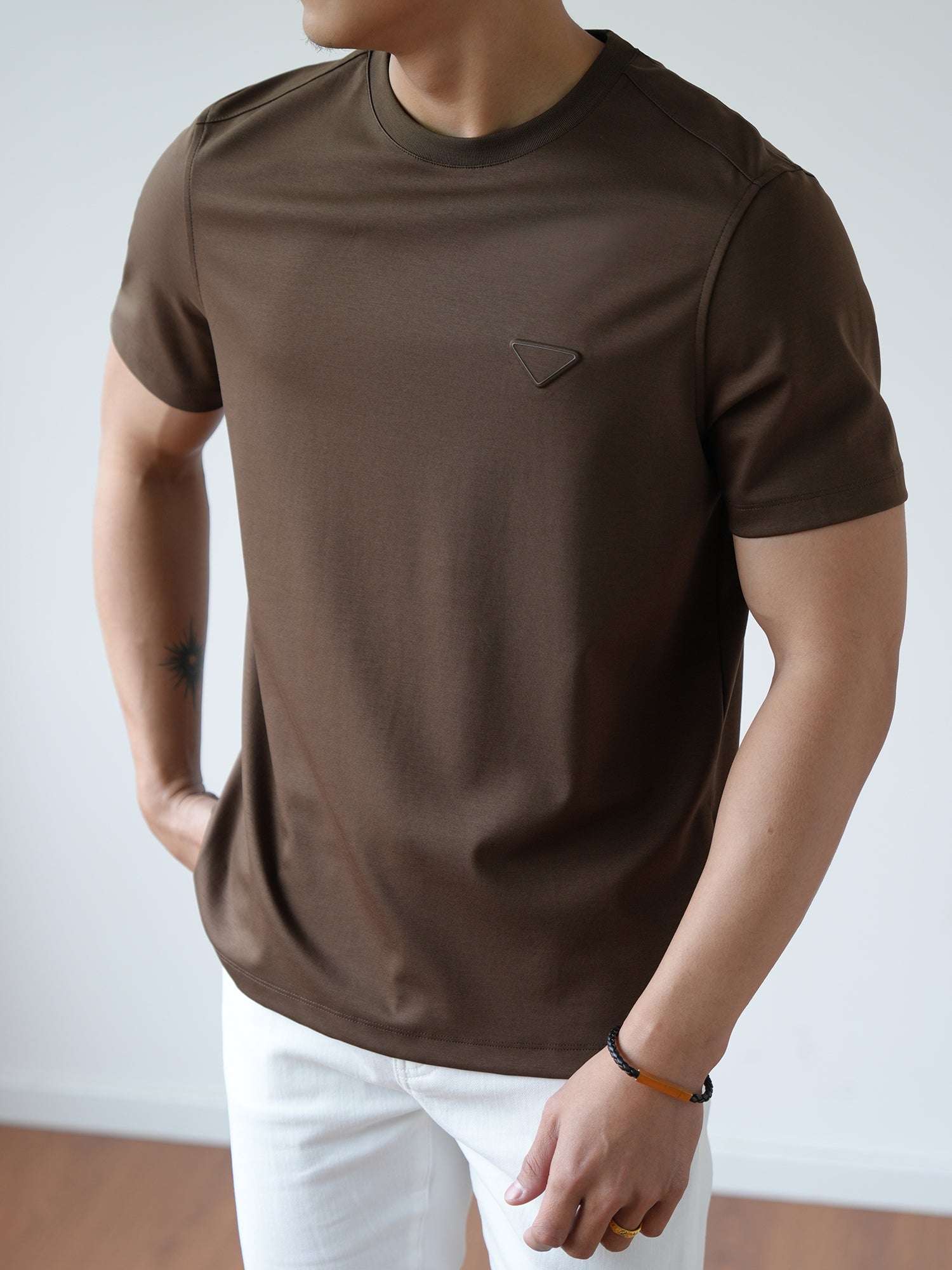上質コットン ロゴTシャツ O4