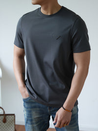 上質コットン ロゴTシャツ O4